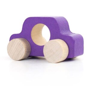 Каталка деревянная "Машинка Томик" Фиолетовая